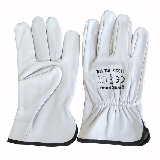 Goatskin Leather Driver Gloves Mens Leather Work Gloves